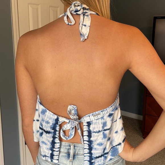 Billabong M halter crop top blue shite - Picture 3 of 12